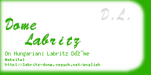 dome labritz business card